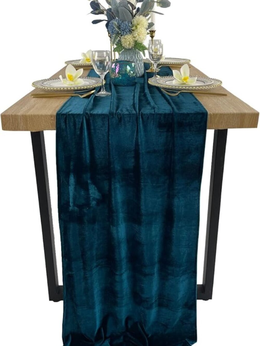 Luxurious Velvet Table Runner 10ft Wedding Reception Decorations‎ 20x120inch